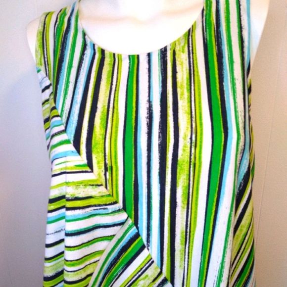 Kim Rogers Striped Tank Top. Small - Picture 2 of 9